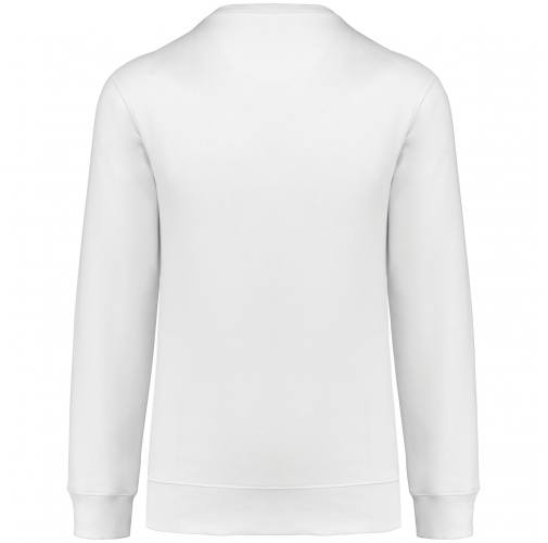white Sudadera cuello redondo 80/20 unisex