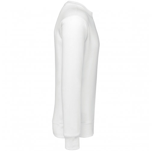 white Sudadera cuello redondo 80/20 unisex