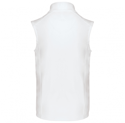 white Chaleco softshell hombre