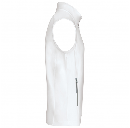 white Chaleco softshell hombre