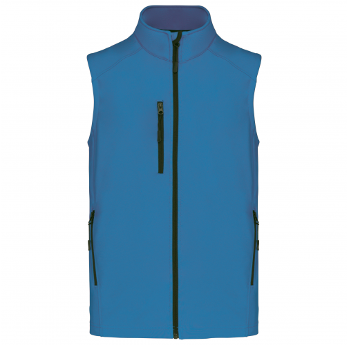 aqua blue Chaleco softshell hombre