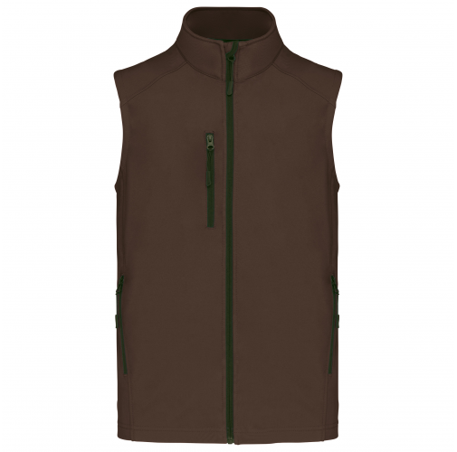 chocolate Chaleco softshell hombre