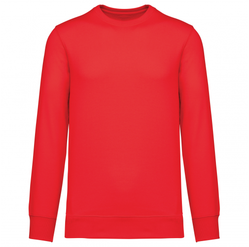 red Sudadera de cuello redondo reciclada unisex