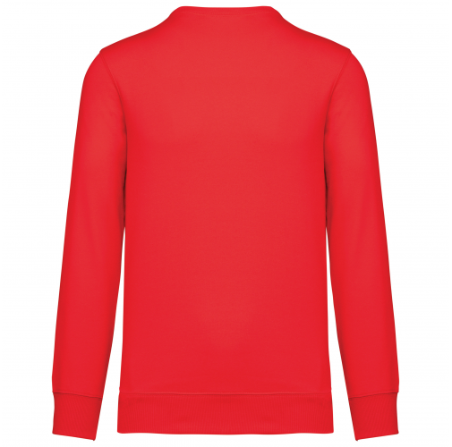 red Sudadera de cuello redondo reciclada unisex