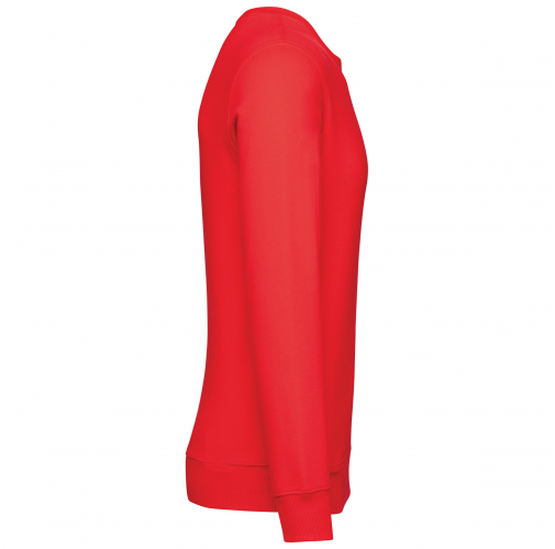 red Sudadera de cuello redondo reciclada unisex