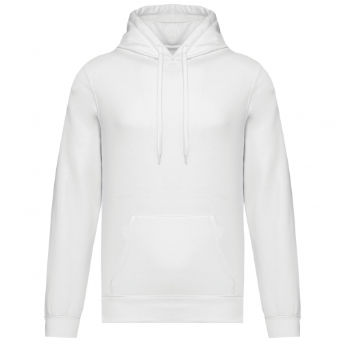 white Sudadera con capucha reciclada unisex