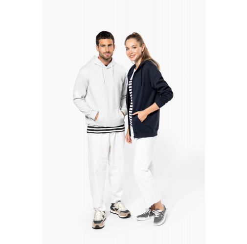 Sudadera reciclada con capucha y cremallera unisex