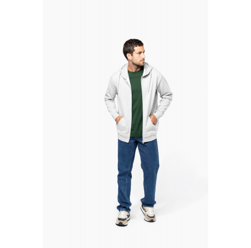Sudadera reciclada con capucha y cremallera unisex