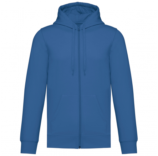 light royal blue Sudadera reciclada con capucha y cremallera unisex