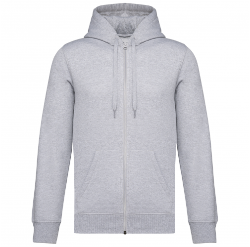 oxford grey Sudadera reciclada con capucha y cremallera unisex