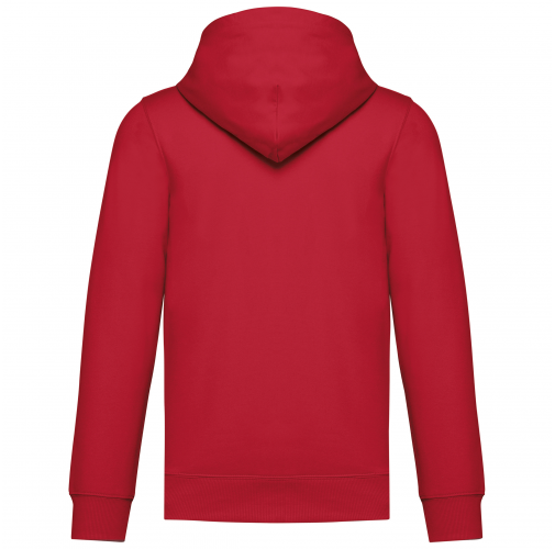 red Sudadera reciclada con capucha y cremallera unisex