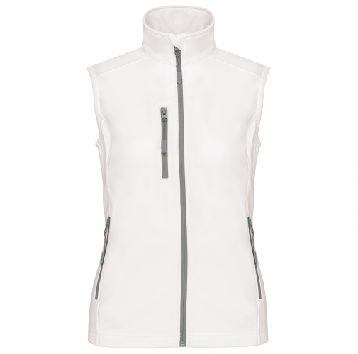 white Chaleco sofshell mujer