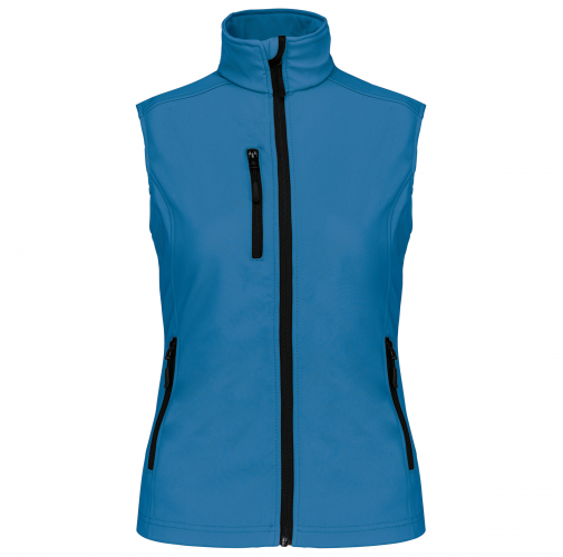 aqua blue Chaleco sofshell mujer