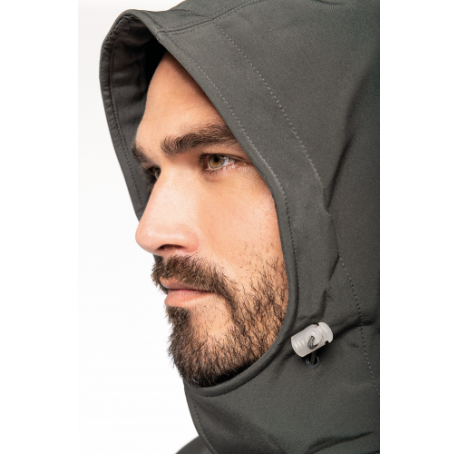 Chaqueta softshell con capucha extraíble hombre