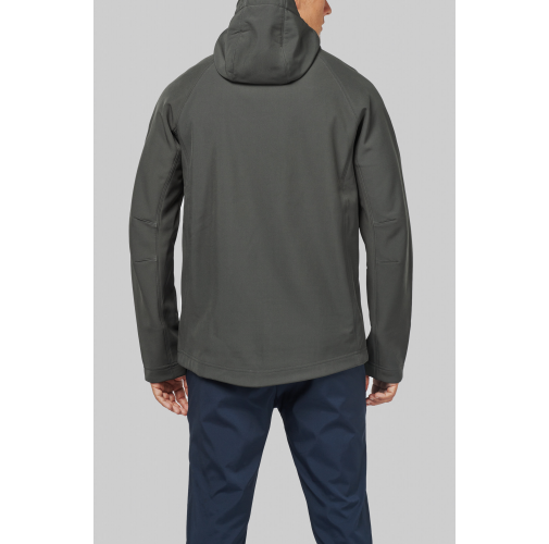 Chaqueta softshell con capucha extraíble hombre