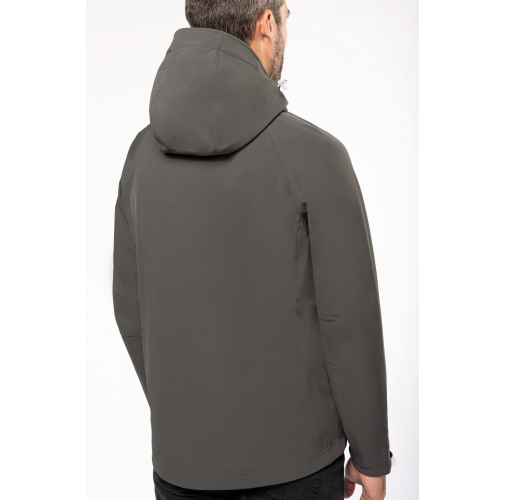 Chaqueta softshell con capucha extraíble hombre