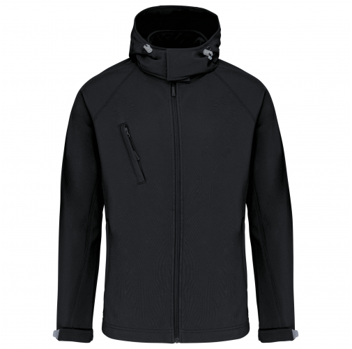Chaqueta softshell con capucha extraíble hombre