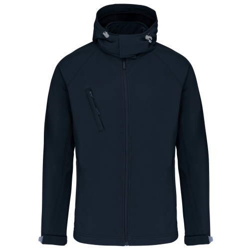 Chaqueta softshell con capucha extraíble hombre