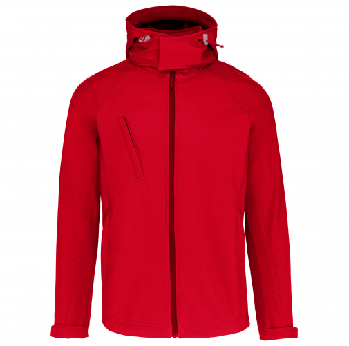 Chaqueta softshell con capucha extraíble hombre