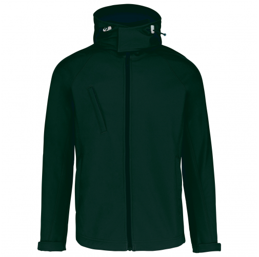 Chaqueta softshell con capucha extraíble hombre