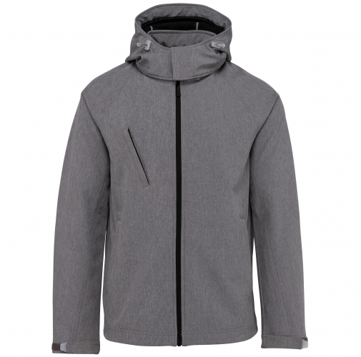 Chaqueta softshell con capucha extraíble hombre