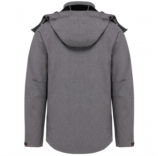 Chaqueta softshell con capucha extraíble hombre
