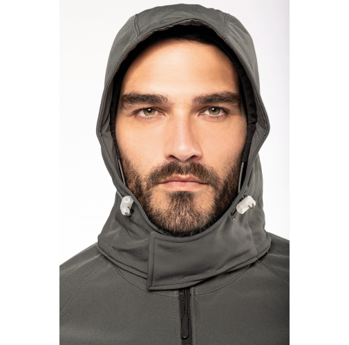 Chaqueta softshell con capucha extraíble hombre