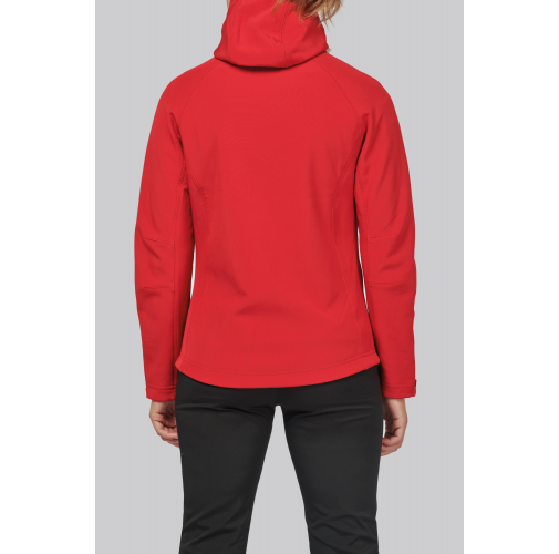 Chaqueta softshell con capucha extraíble mujer