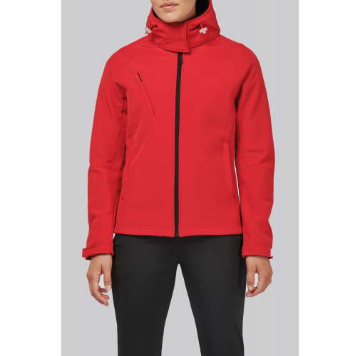 Chaqueta softshell con capucha extraíble mujer