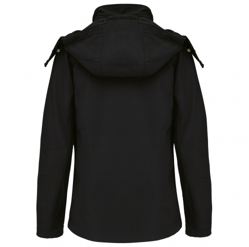 Chaqueta softshell con capucha extraíble mujer