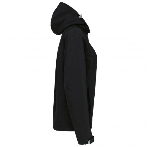 Chaqueta softshell con capucha extraíble mujer