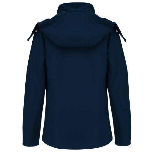 Chaqueta softshell con capucha extraíble mujer