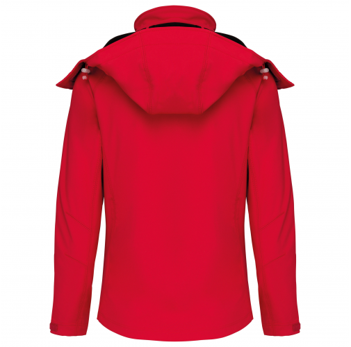 Chaqueta softshell con capucha extraíble mujer