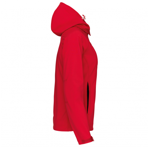 Chaqueta softshell con capucha extraíble mujer