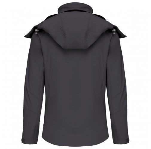 Chaqueta softshell con capucha extraíble mujer