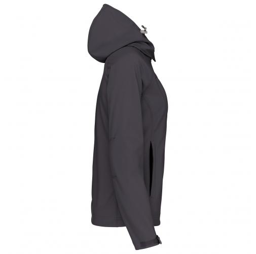 Chaqueta softshell con capucha extraíble mujer