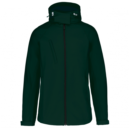 Chaqueta softshell con capucha extraíble mujer