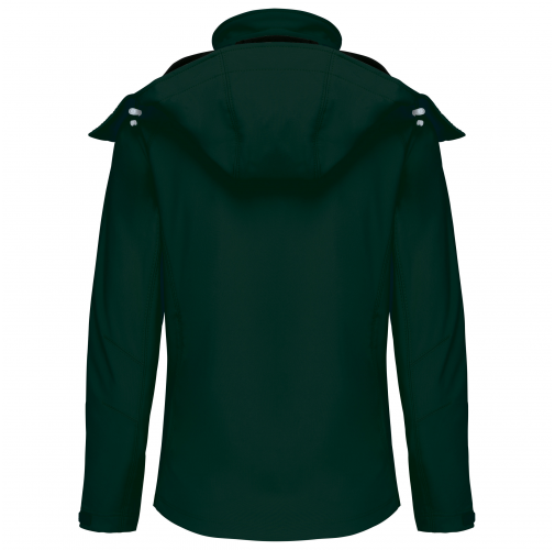 Chaqueta softshell con capucha extraíble mujer