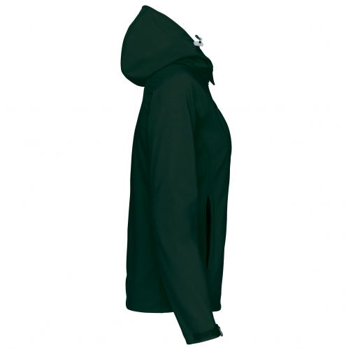 Chaqueta softshell con capucha extraíble mujer