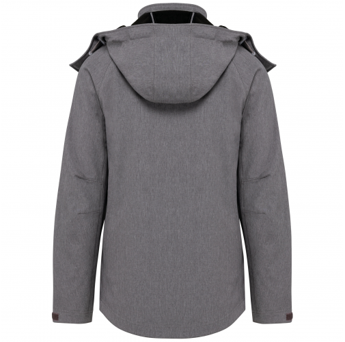 Chaqueta softshell con capucha extraíble mujer