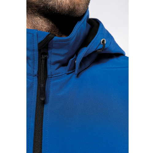 Chaquetas softshell 3 capas con capucha y mangas extraíbles unisex