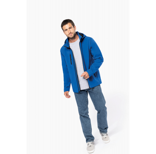 Chaquetas softshell 3 capas con capucha y mangas extraíbles unisex