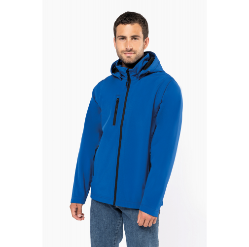 Chaquetas softshell 3 capas con capucha y mangas extraíbles unisex