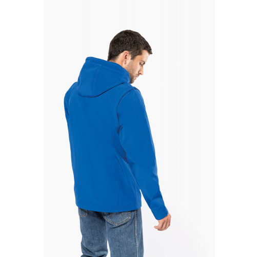 Chaquetas softshell 3 capas con capucha y mangas extraíbles unisex