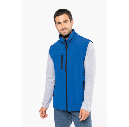 Chaquetas softshell 3 capas con capucha y mangas extraíbles unisex