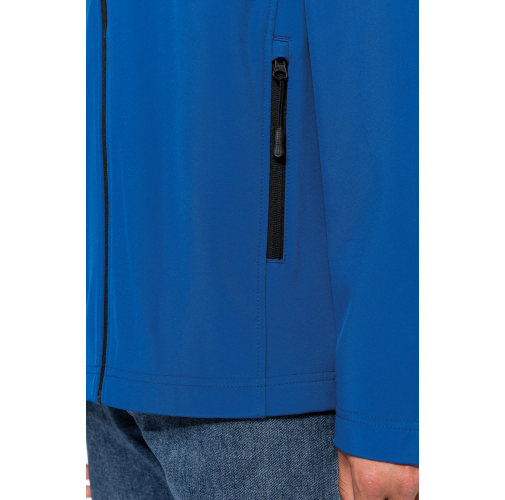 Chaquetas softshell 3 capas con capucha y mangas extraíbles unisex