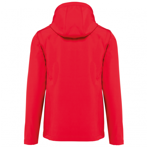 red Chaquetas softshell 3 capas con capucha y mangas extraíbles unisex