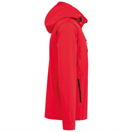 red Chaquetas softshell 3 capas con capucha y mangas extraíbles unisex