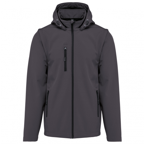 titanium Chaquetas softshell 3 capas con capucha y mangas extraíbles unisex