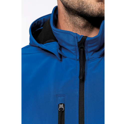 Chaquetas softshell 3 capas con capucha y mangas extraíbles unisex